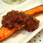 タニタレシピの鮭の野菜ソース